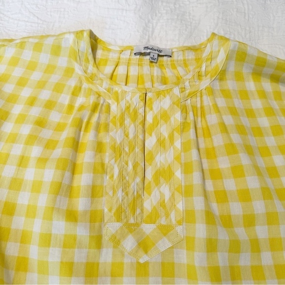 Madewell Yellow Gingham Tunic Dress - Small - Picture 10 of 16